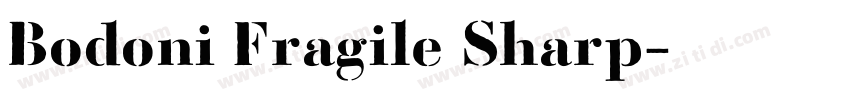 Bodoni Fragile Sharp字体转换